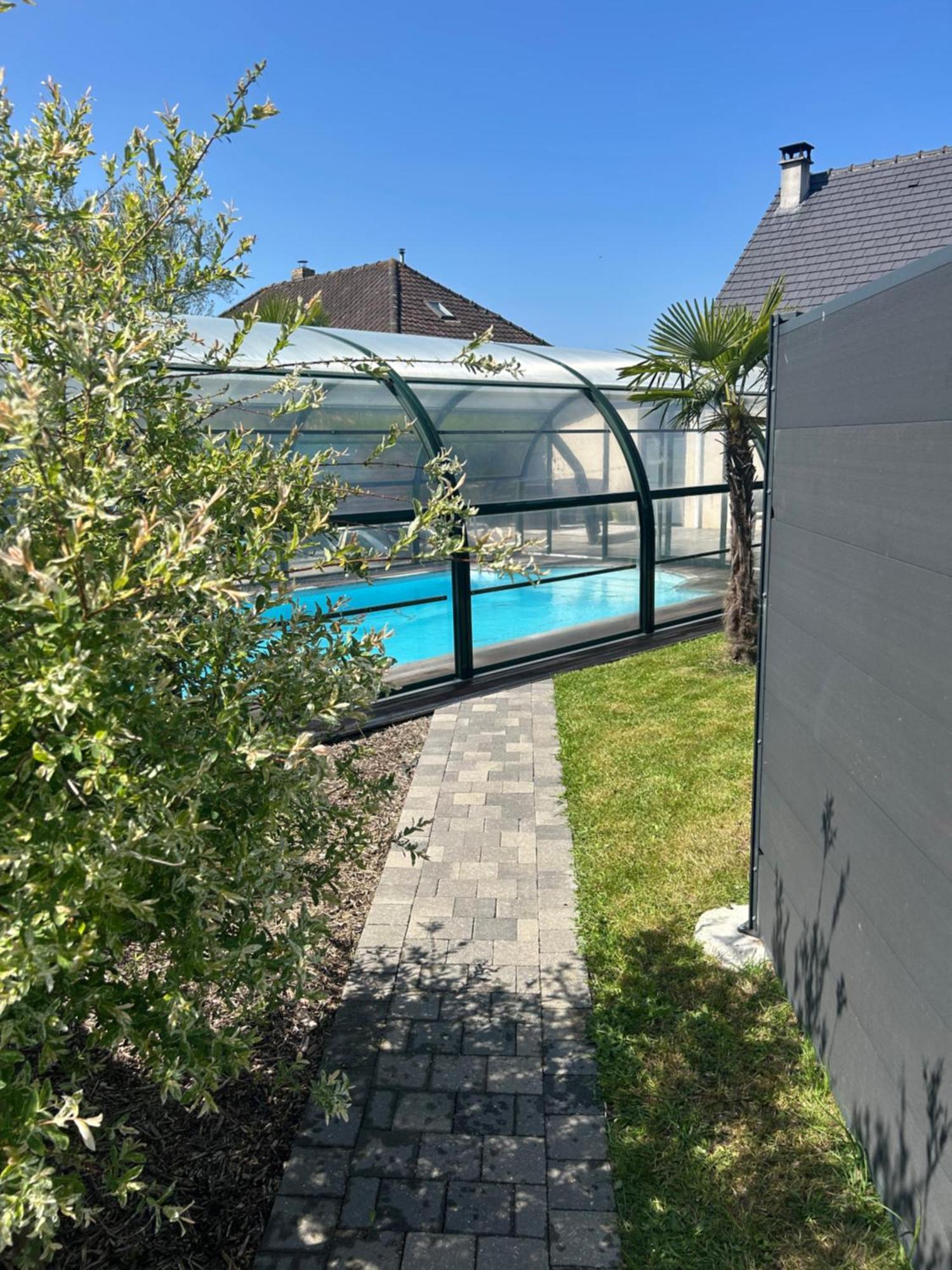 Gite Spa Sauna Piscine Aubin-Saint-Vaast Exterior foto